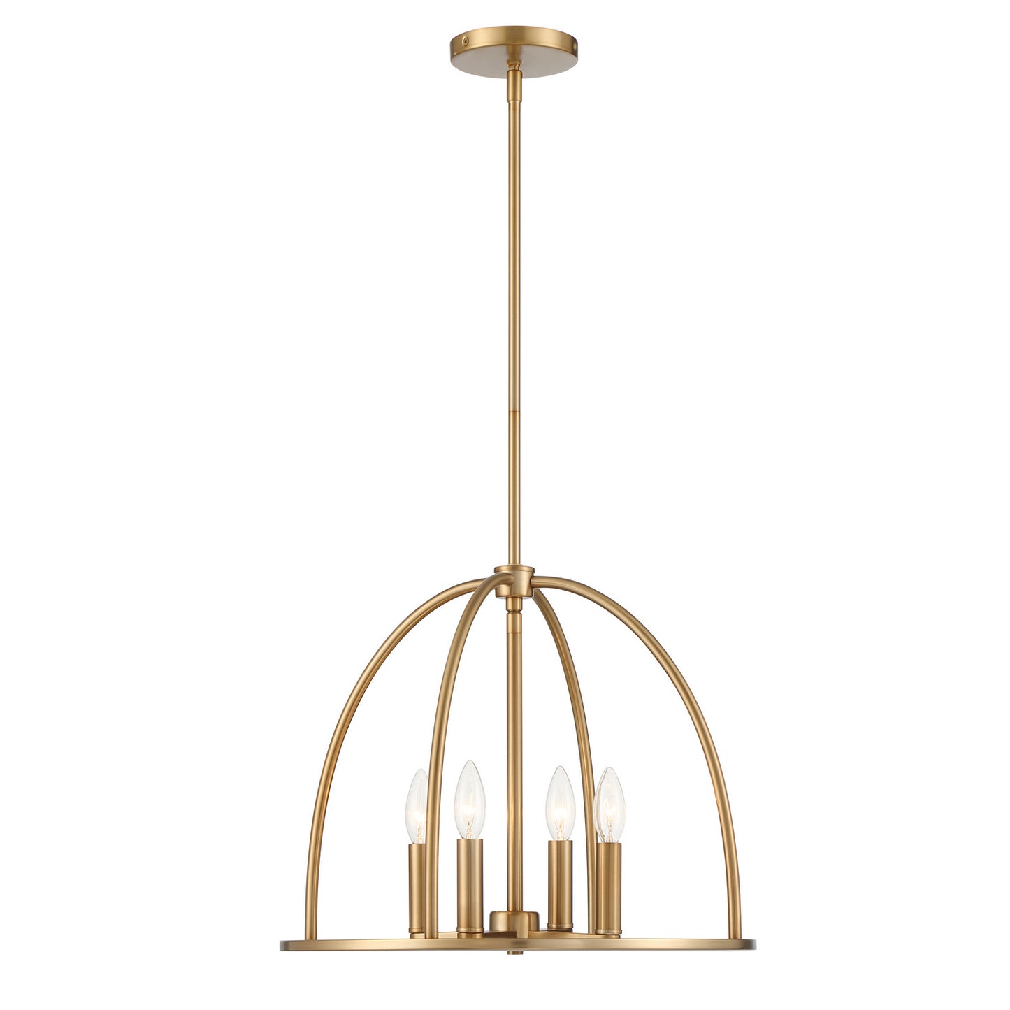 Crystorama - ABB-3004-VG - Four Light Chandelier - Abbott - Vibrant Gold