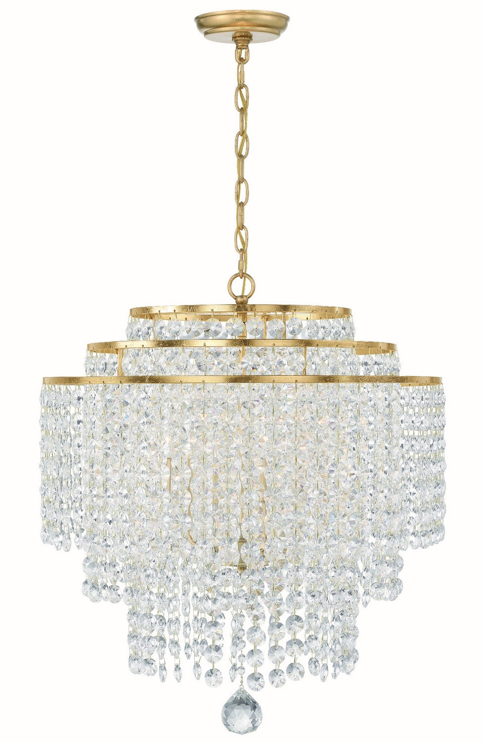 Crystorama - GAB-B7305-GA - Six Light Chandelier - Gabrielle - Antique Gold