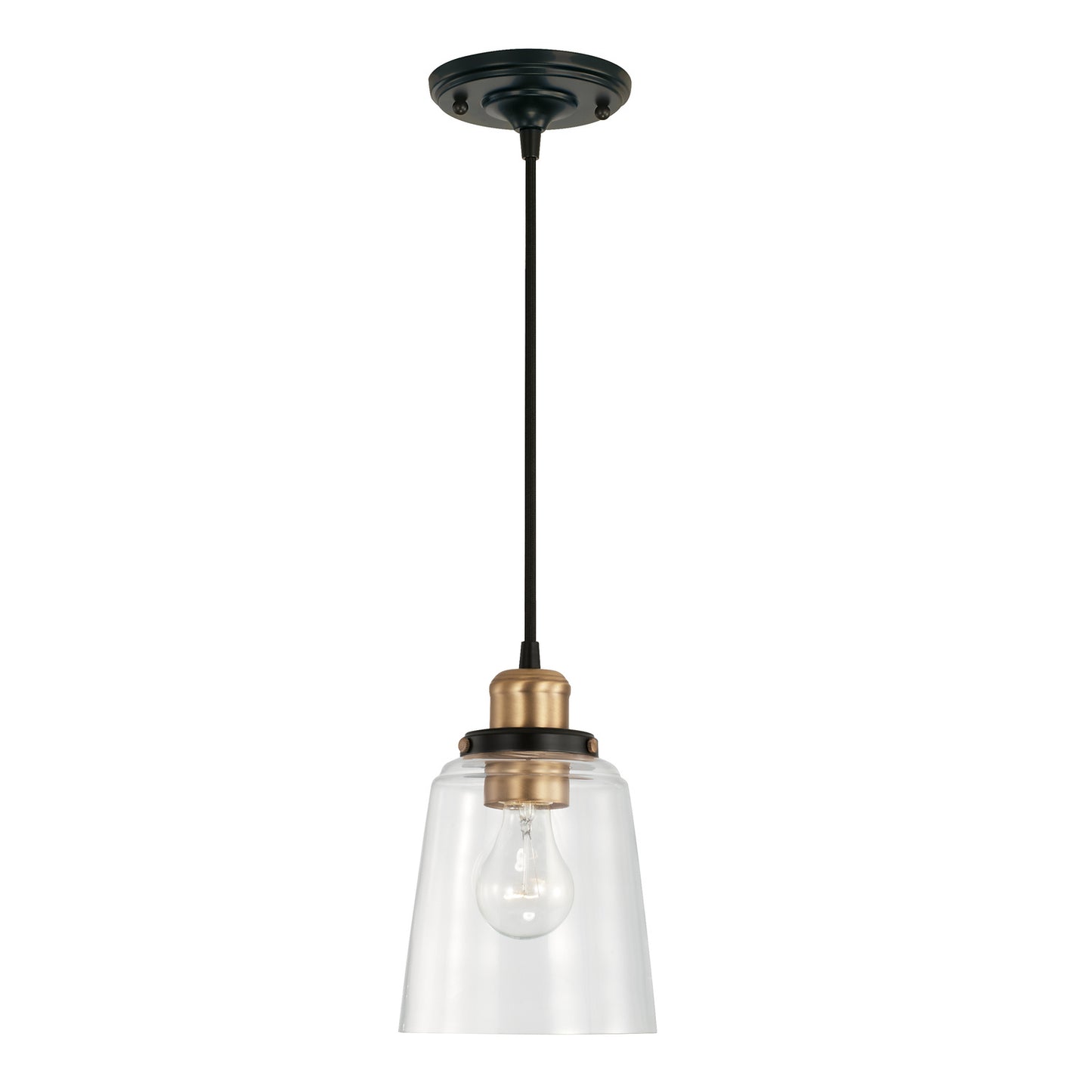 Capital Lighting - 3718AB-135 - One Light Pendant - Fallon - Aged Brass and Black