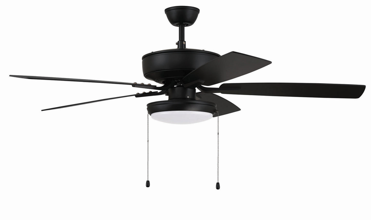 Craftmade - P119FB5-52FBGW - 52"Ceiling Fan - Pro Plus 119 - Flat Black