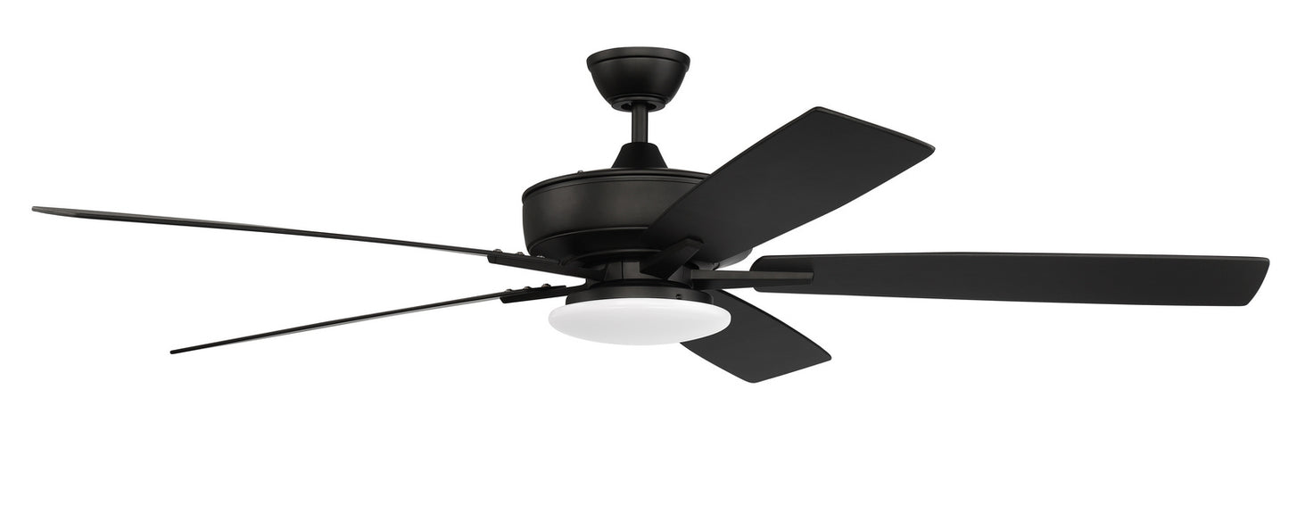 Craftmade - S112FB5-60FBGW - 60"Ceiling Fan - Super Pro 112 - Flat Black