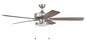 Craftmade - S119BNK5-60DWGWN - 60"Ceiling Fan - Super Pro 119 - Brushed Polished Nickel