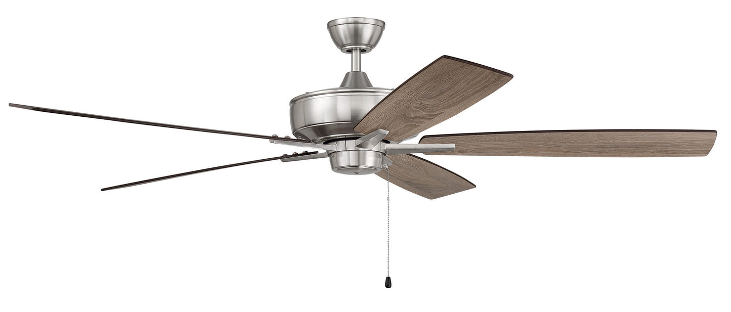 Craftmade - S60BNK5-60DWGWN - 60"Ceiling Fan - Super Pro 60 - Brushed Polished Nickel