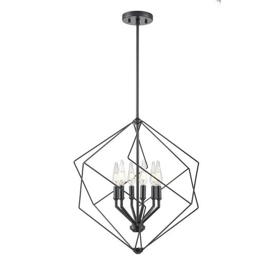 DVI Lighting - DVP44905EB - Six Light Pendant - Ashoona - Ebony