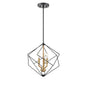 DVI Lighting - DVP44920BR+EB - Three Light Pendant - Ashoona - Brass And Ebony