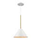 DVI Lighting - DVP46110MW+BR - One Light Pendant - Lily - Matte White And Brass