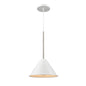 DVI Lighting - DVP46110MW+SN - One Light Pendant - Lily - Matte White And Satin Nickel