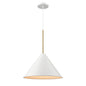 DVI Lighting - DVP46120MW+BR - One Light Pendant - Lily - Matte White And Brass