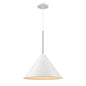 DVI Lighting - DVP46120MW+SN - One Light Pendant - Lily - Matte White And Satin Nickel