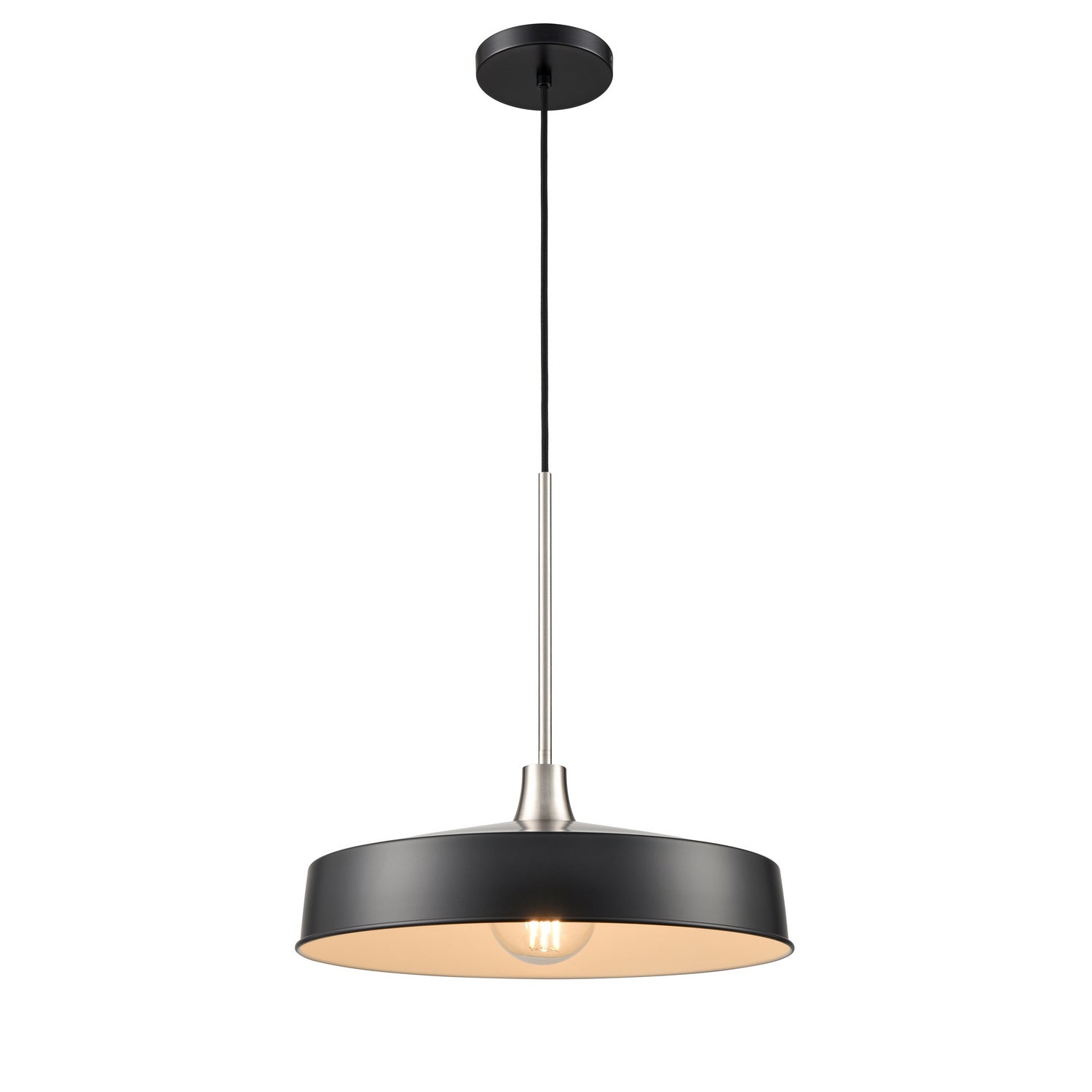 DVI Lighting - DVP46420GR+SN - One Light Pendant - Daisy - Graphite And Satin Nickel