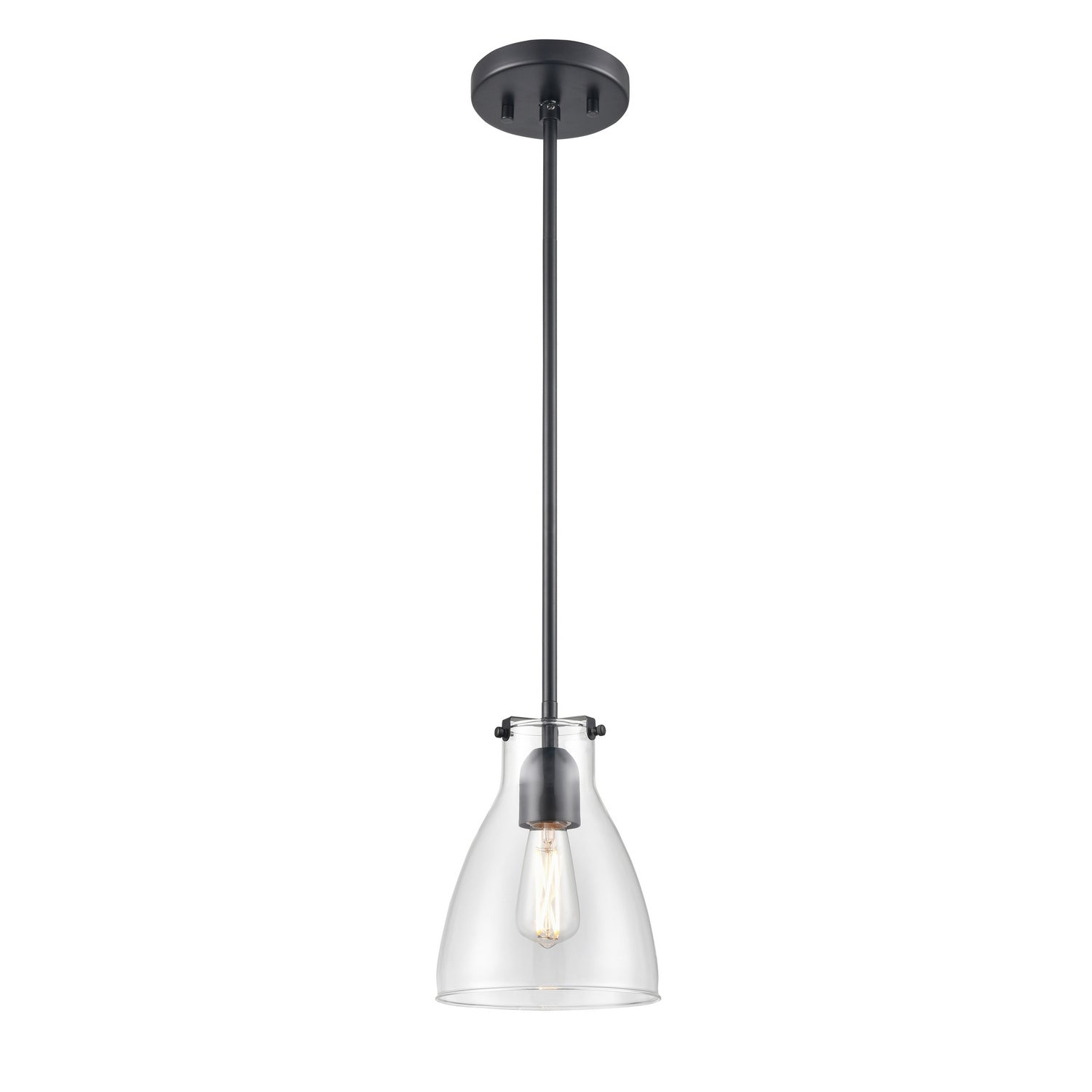 DVI Lighting - DVP47021EB-CL - One Light Pendant - Emma - Ebony With Clear Glass