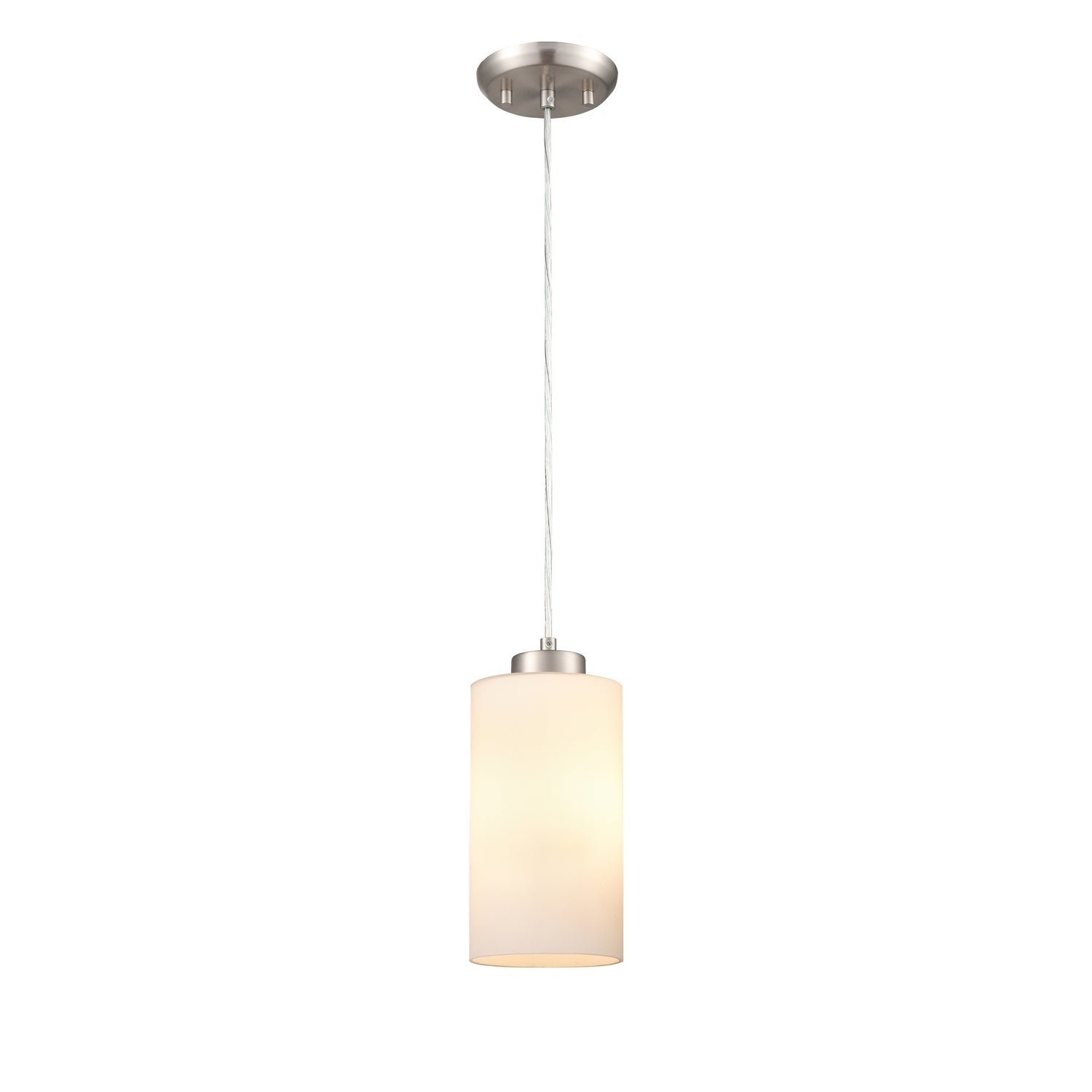 DVI Lighting - DVP47121BN-OP - One Light Pendant - Manitou - Buffed Nickel With Half Opal Glass