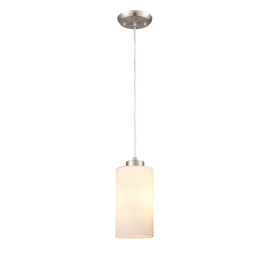 DVI Lighting - DVP47121BN-OP - One Light Pendant - Manitou - Buffed Nickel With Half Opal Glass