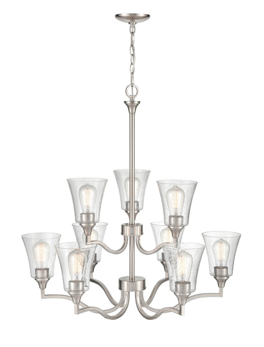 Millennium - 2119-BN - Nine Light Chandelier - Caily - Brushed Nickel