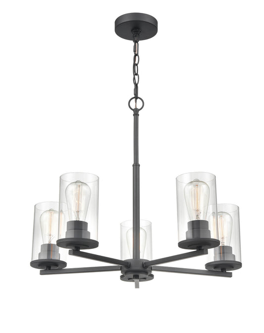 Millennium - 2715-MB - Five Light Chandelier - Verlana - Matte Black