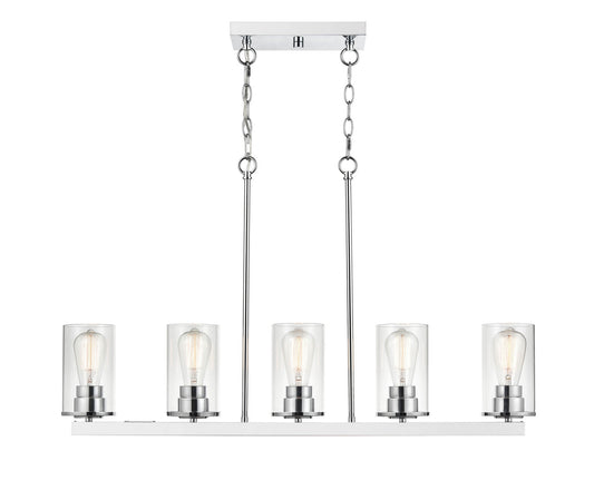 Millennium - 2725-CH - Five Light Pendant - Verlana - Chrome