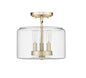 Millennium - 46923-MG - Three Light Semi-Flush Mount - Asheville - Modern Gold