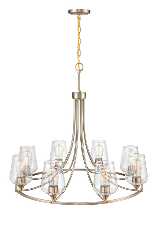 Millennium - 9728-MG - Eight Light Chandelier - Ashford - Modern Gold