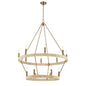 ELK Home - 32418/8+6 - 14 Light Chandelier - Abaca - Satin Brass