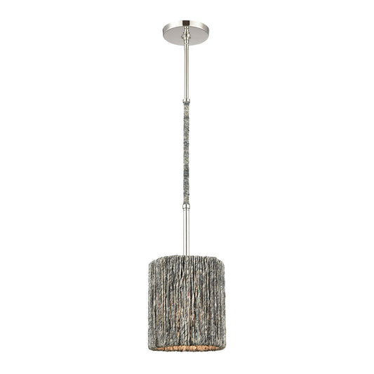 ELK Home - 32511/1 - One Light Mini Pendant - Abaca - Polished Nickel
