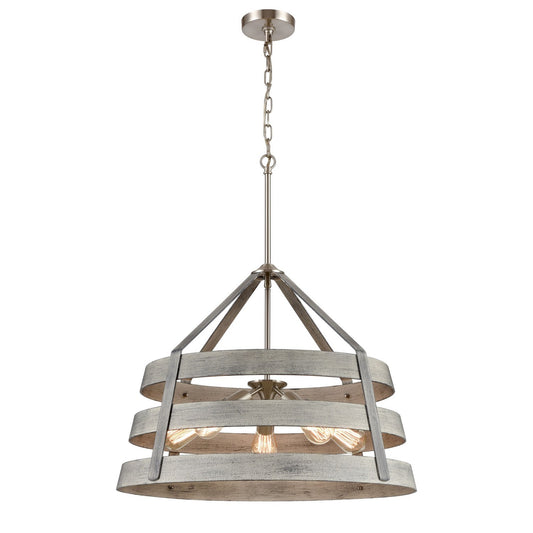 ELK Home - 33458/5 - Five Light Chandelier - Brigantine - Satin Nickel