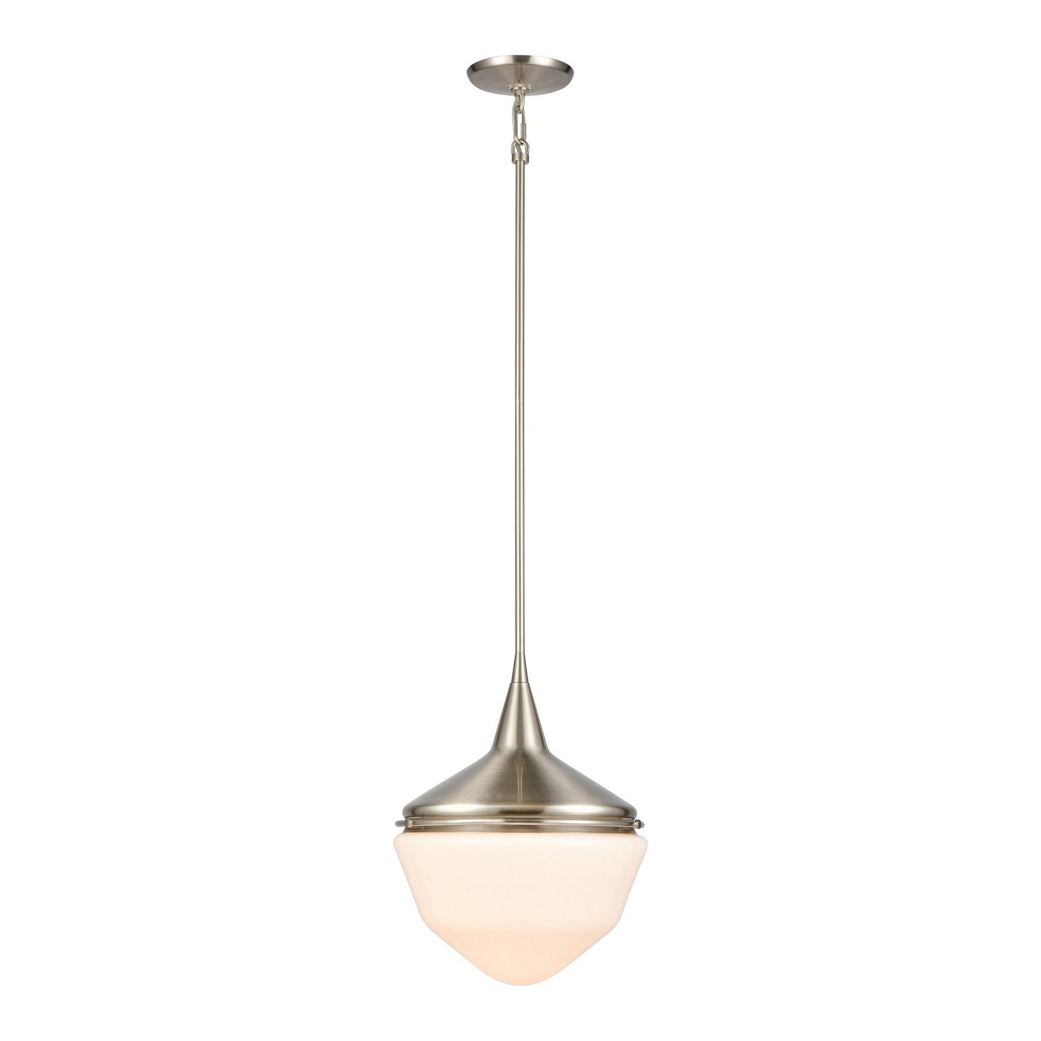 ELK Home - 69285/1 - One Light Mini Pendant - Mid Century Schoolhouse - Satin Nickel