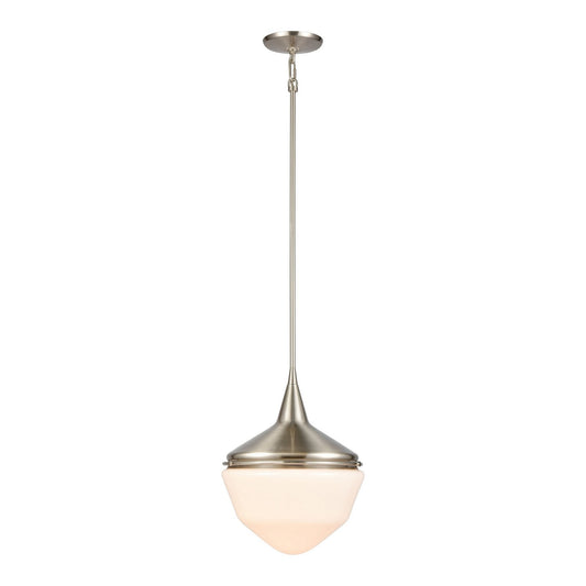 ELK Home - 69285/1 - One Light Mini Pendant - Mid Century Schoolhouse - Satin Nickel