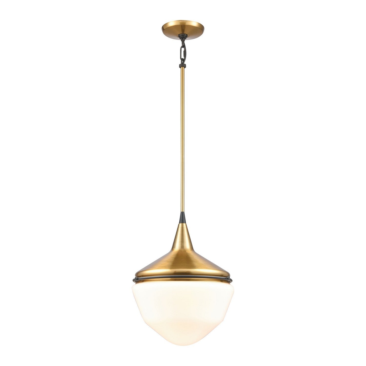 ELK Home - 69384/1 - One Light Mini Pendant - Mid Century Schoolhouse - Satin Brass