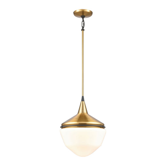 ELK Home - 69384/1 - One Light Mini Pendant - Mid Century Schoolhouse - Satin Brass