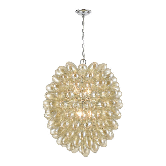ELK Home - D4372 - Six Light Chandelier - Bubble Up - Chrome