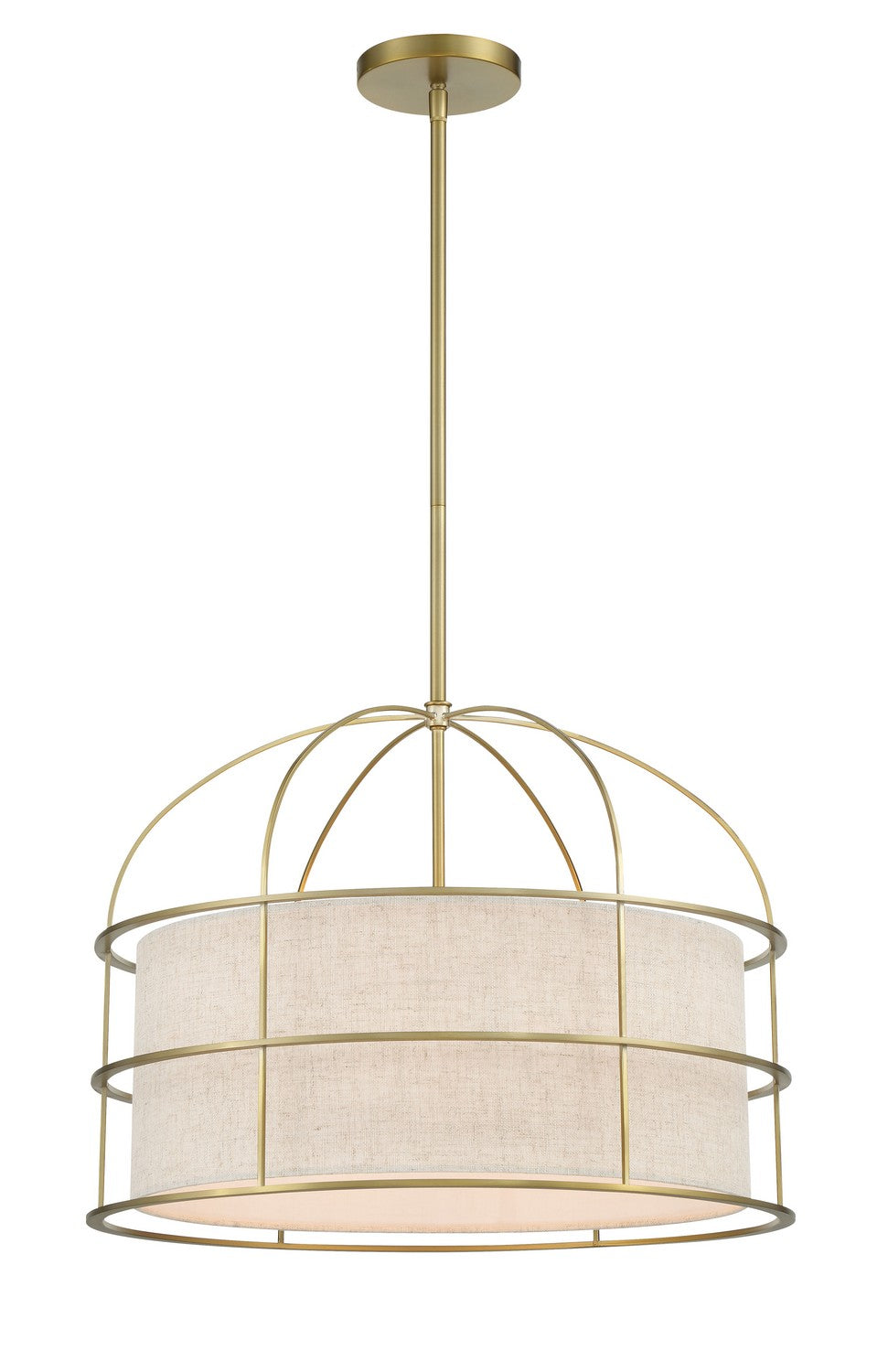 Minka-Lavery - 2155-695 - Five Light Pendant - Gateway Park - Soft Brass