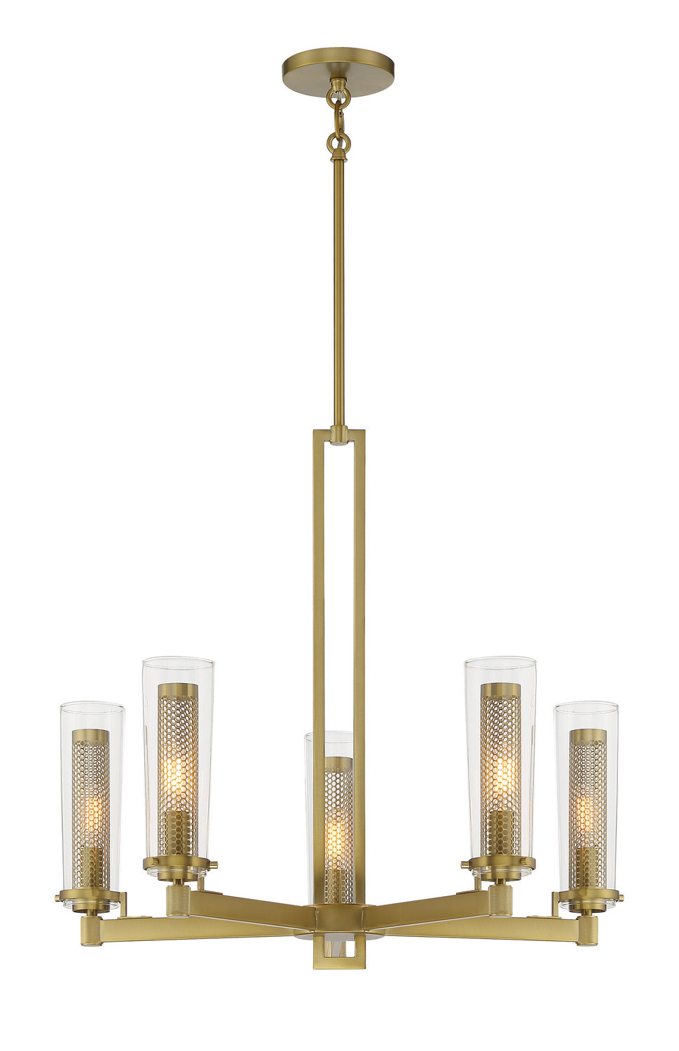 Minka-Lavery - 2185-695 - Five Light Chandelier - Emmerham - Soft Brass