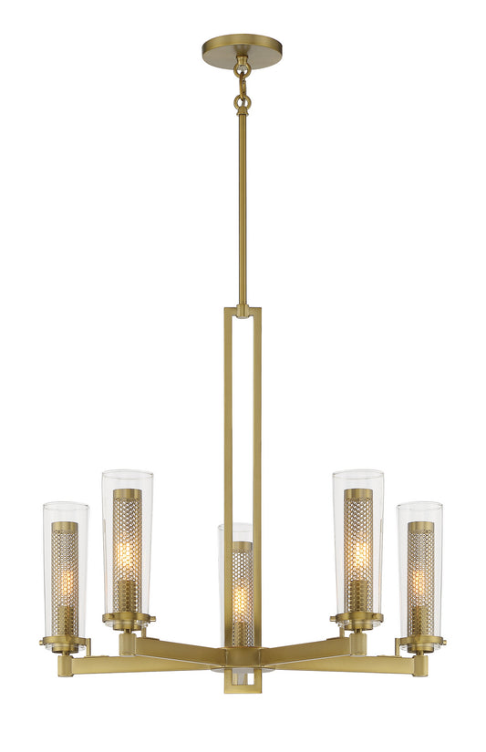 Minka-Lavery - 2185-695 - Five Light Chandelier - Emmerham - Soft Brass