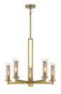 Minka-Lavery - 2185-695 - Five Light Chandelier - Emmerham - Soft Brass