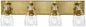 Minka-Lavery - 2274-695 - Four Light Bath Bar - Tiberia - Soft Brass