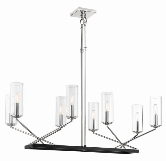 Minka-Lavery - 2496-572 - Eight Light Island Pendant - Highland Crossing - Coal W/Polished Nickel Highlig