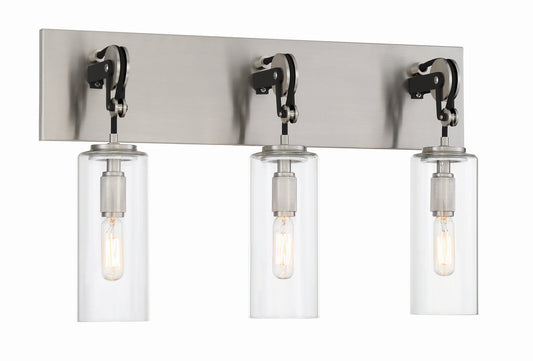 Minka-Lavery - 2893-691 - Three Light Bath - Pullman Junction - Coal With Brushed Nickel