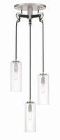 Minka-Lavery - 2897-691 - Three Light Pendant - Pullman Junction - Coal With Brushed Nickel