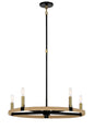 Minka-Lavery - 3865-726 - Five Light Chandelier - Windward Passage - Coal And Soft Brass