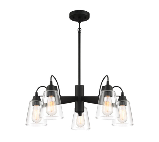 Minka-Lavery - 3995-66A - Five Light Chandelier - Beckonridge - Coal