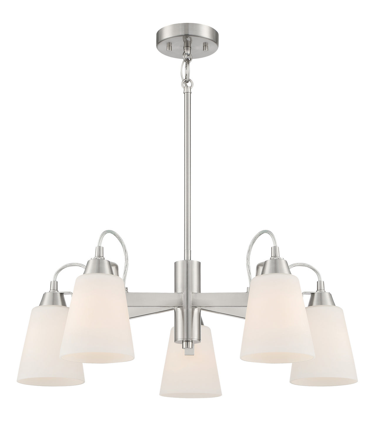 Minka-Lavery - 3995-84 - Five Light Chandelier - Beckonridge - Brushed Nickel