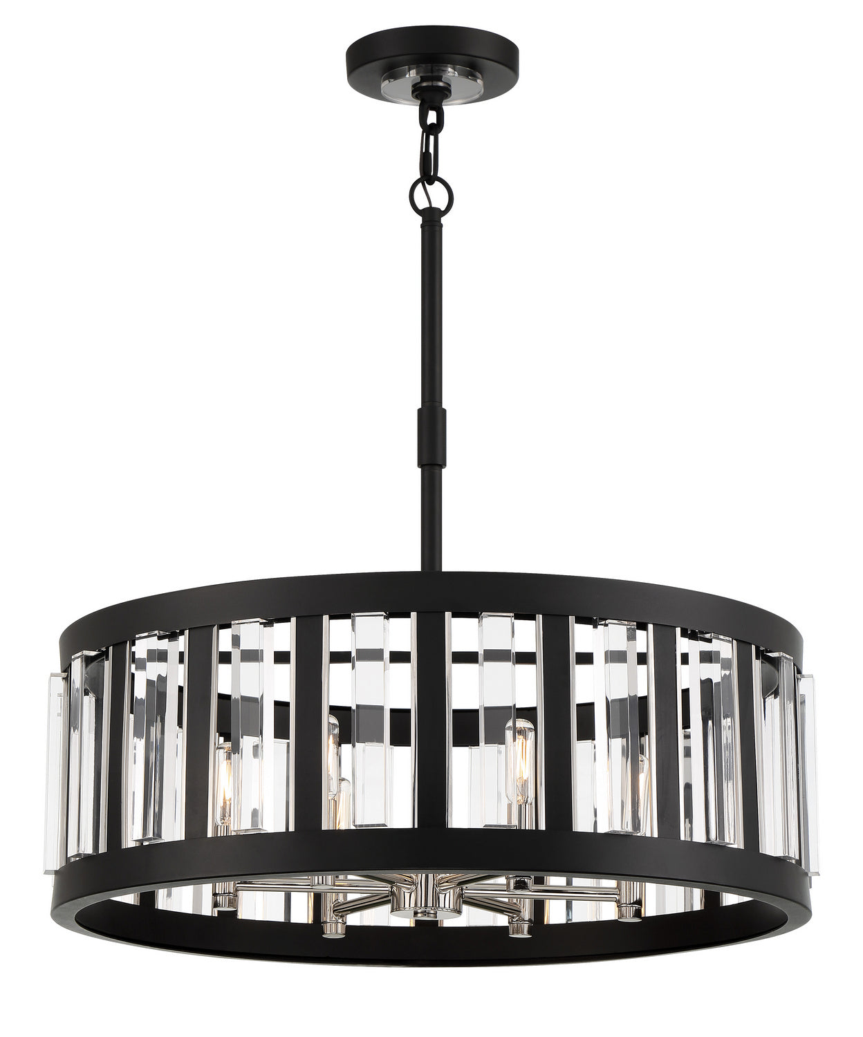 Minka-Lavery - 5495-729 - Six Light Pendant - Majestic Splendor - Sand Coal And Polished Nickel