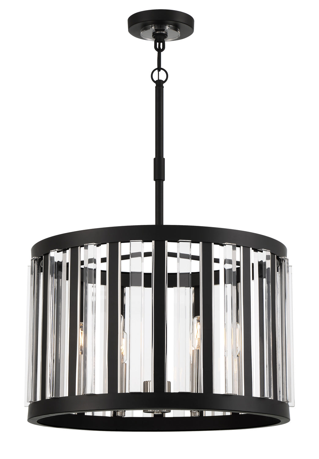 Minka-Lavery - 5496-729 - Six Light Chandelier - Majestic Splendor - Sand Coal And Polished Nickel