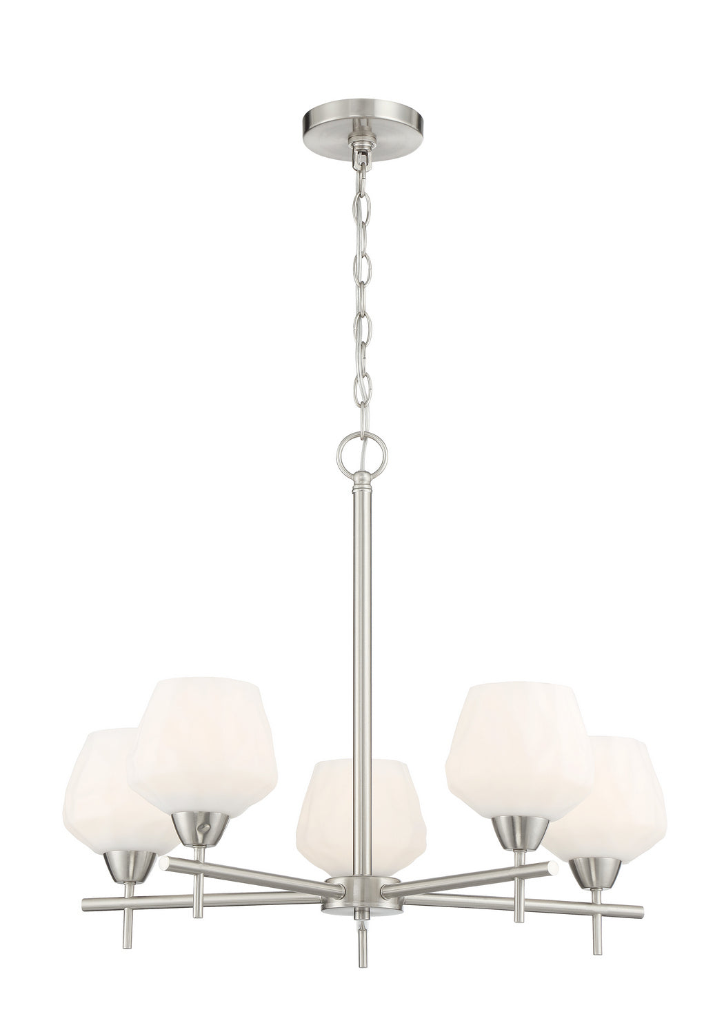 Minka-Lavery - 2175-84 - Five Light Chandelier - Camrin - Brushed Nickel