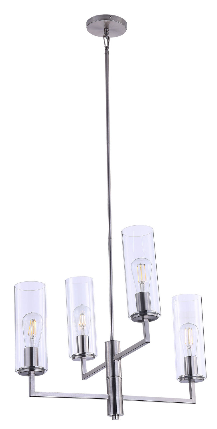 Minka-Lavery - 4045-84 - Four Light Chandelier - Acacia - Brushed Nickel