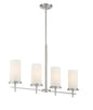 Minka-Lavery - 4097-84 - Four Light Island Pendant - Haisley - Brushed Nickel