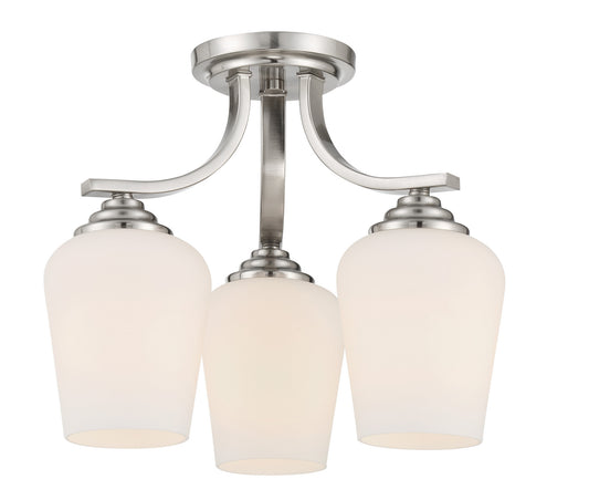 Minka-Lavery - 4926-84 - Three Light Semi Flush / Chandelier - Shyloh - Brushed Nickel