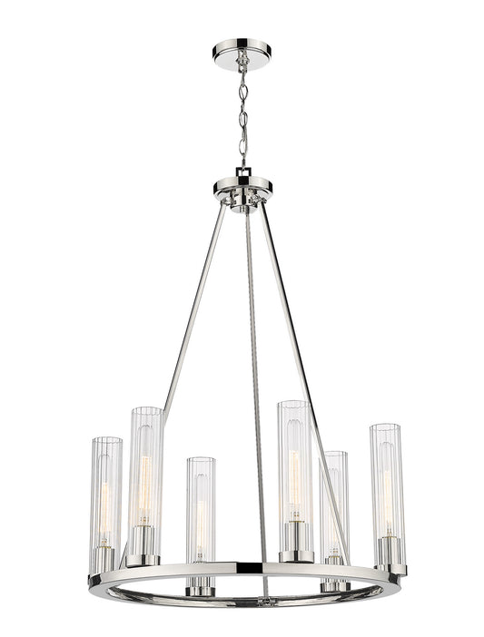 Z-Lite - 3031-6PN - Six Light Chandelier - Beau - Polished Nickel