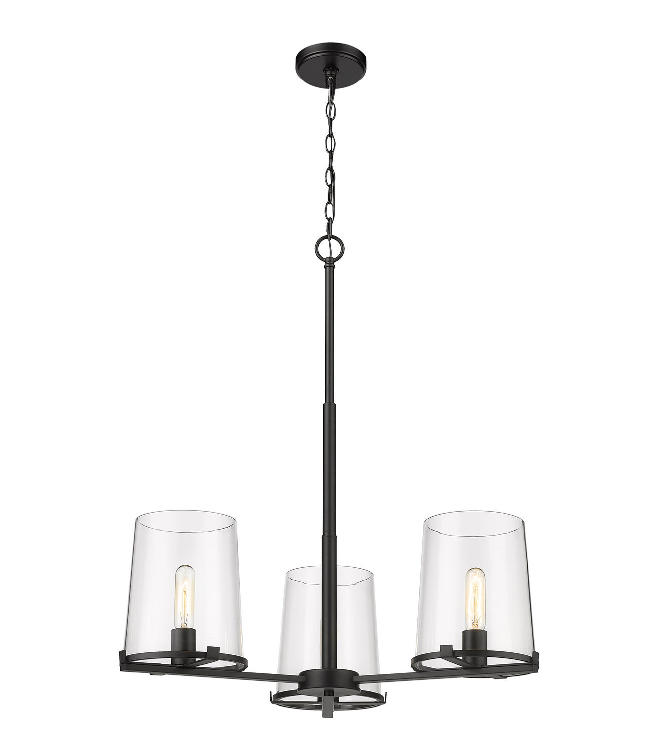 Z-Lite - 3032-3MB - Three Light Chandelier - Callista - Matte Black