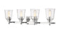 Z-Lite - 464-4V-CH - Four Light Vanity - Bohin - Chrome